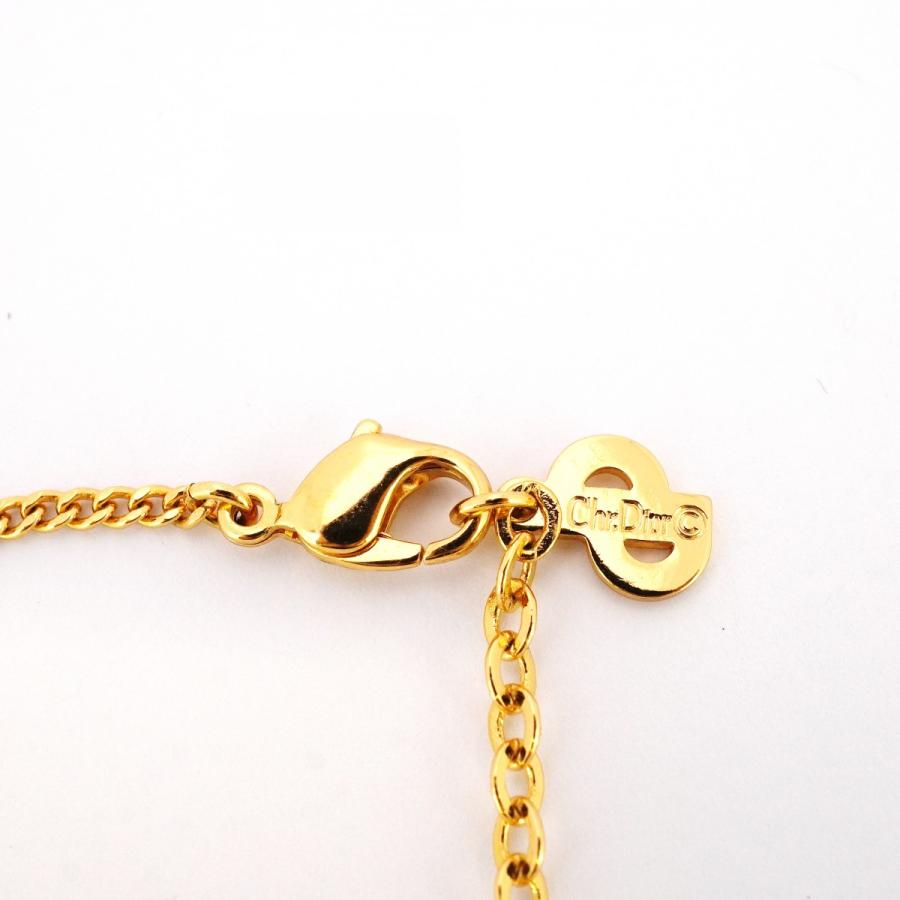 極美品 ディオール ネックレス オーバル ロゴ ヴィンテージ 極美品】クリスチャンディオール ネックレス ディオール ロゴオーバル