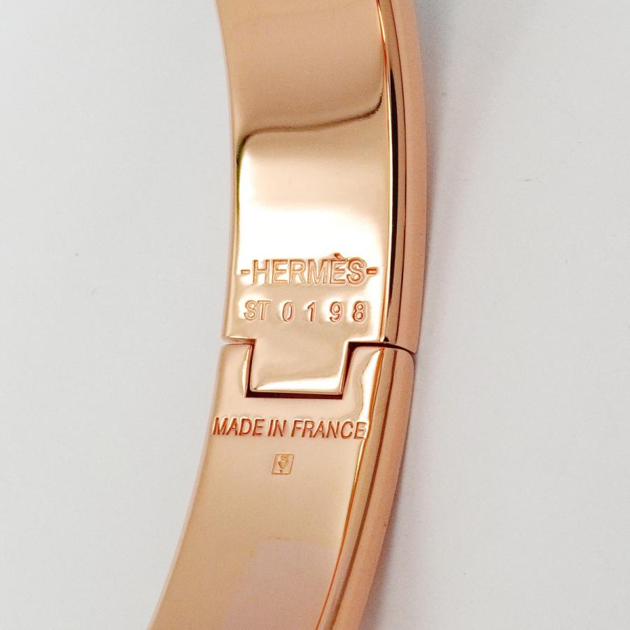 未使用　HERMÈS ピンクゴールド・ベージュ バングル HERMES（エルメス） 【6jcb0051-k】エルメス バングル クリック