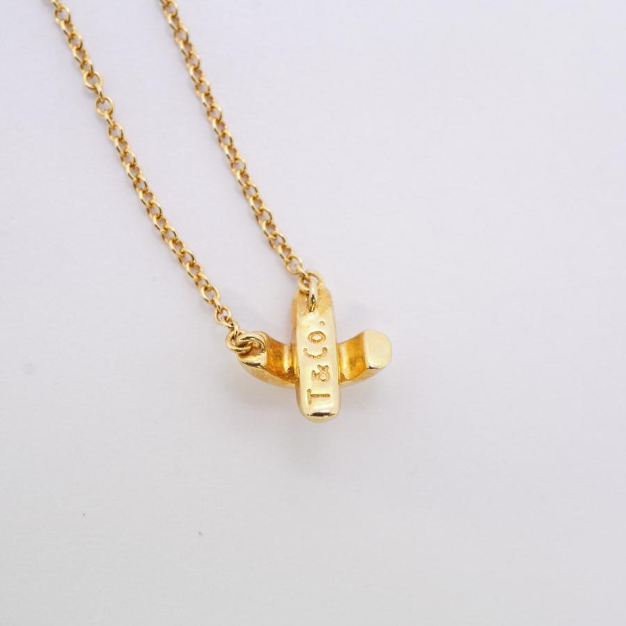 【6jdb0462】ティファニー ネックレス クロスステッチ K18YG イエローゴールド【中古】レディース_1