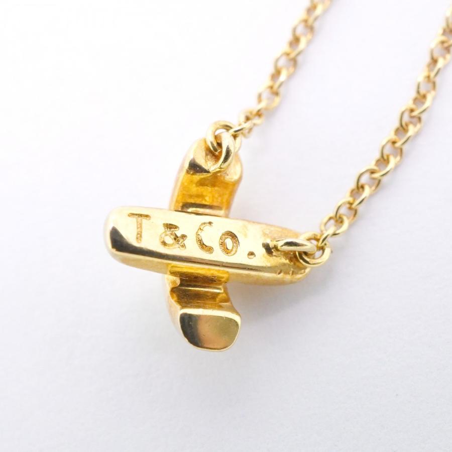 【6jdb0462】ティファニー ネックレス クロスステッチ K18YG イエローゴールド【中古】レディース_5