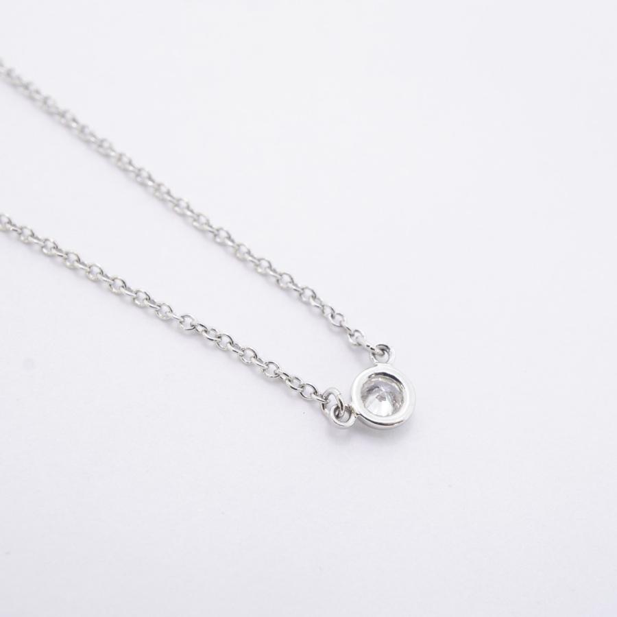 【6jdb0835】ティファニー ネックレス バイザヤード 1PD Pt950 プラチナ ダイヤモンド【中古】レディース_1