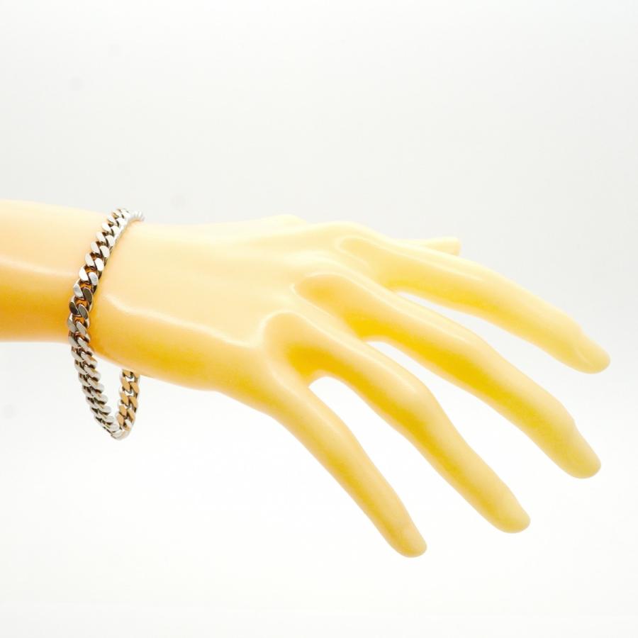 6khb0017】喜平 ブレスレット Pt850 プラチナ 2面 シングル 20.5cm