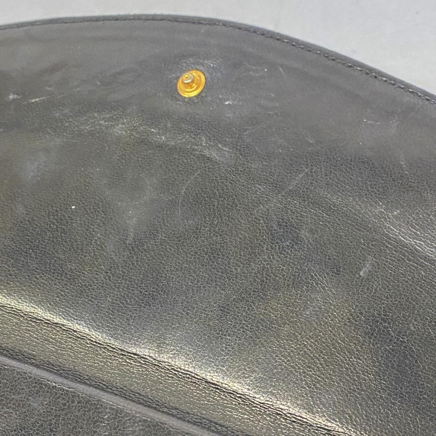 CHANEL 【5ge6246-h】シャネル 長札入れ ラムスキン ブラック ゴールド  