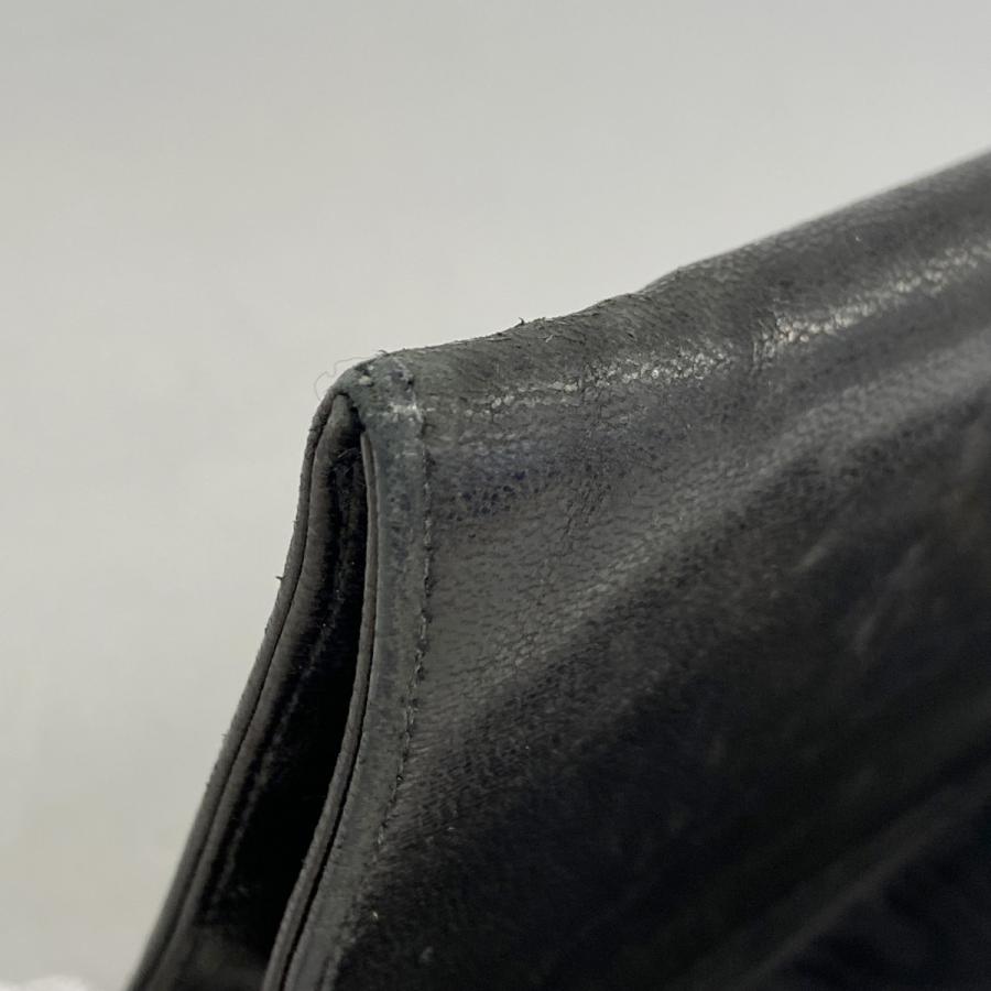 CHANEL 【5ge6246-h】シャネル 長札入れ ラムスキン ブラック ゴールド  