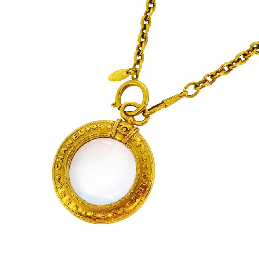 シャネル ルーペネックレス ゴールド GP ヴィンテージ ココマーク
