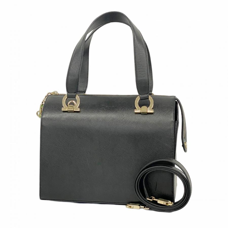 サルヴァトーレフェラガモハンドバッグガンチーニレザーゴールド金具