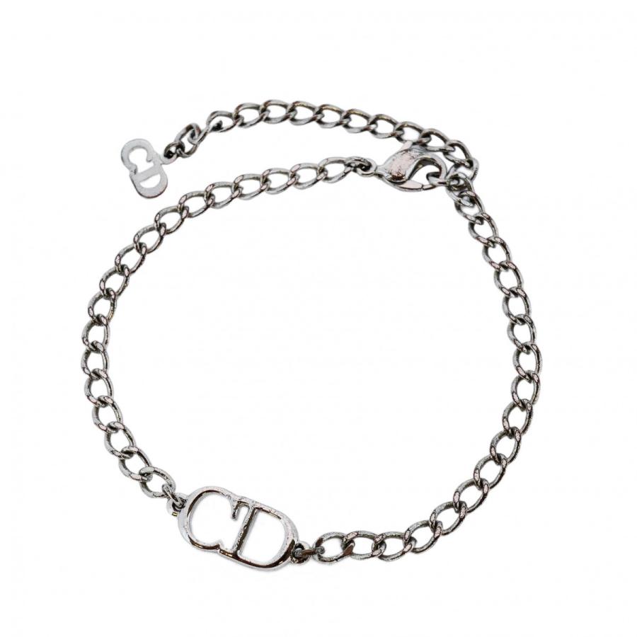 Christian Dior ハート CD ロゴ 箱付き シルバー ブレスレット クリスチャンディオール Christian Dior ハート CD ロゴ チェーン
