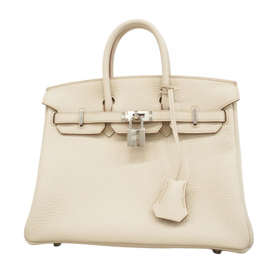 【5pa0482-g-h】エルメス ハンドバッグ バーキン25 トリヨンクレマンス ベトン シルバー金具 K刻印【中古】レディース HERMES（エルメス） 【5pa0482-g-h】エルメス ハンドバッグ バーキン25
