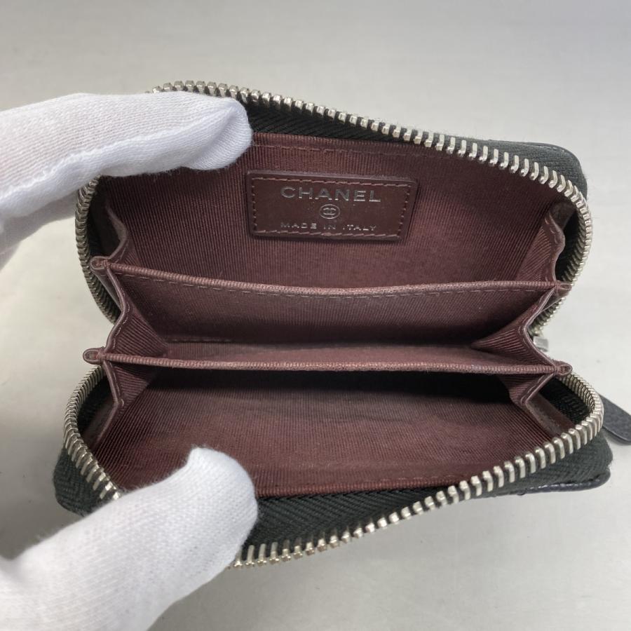 CHANEL 【5ma0382-h】シャネル コインケース マトラッセ キャビア  