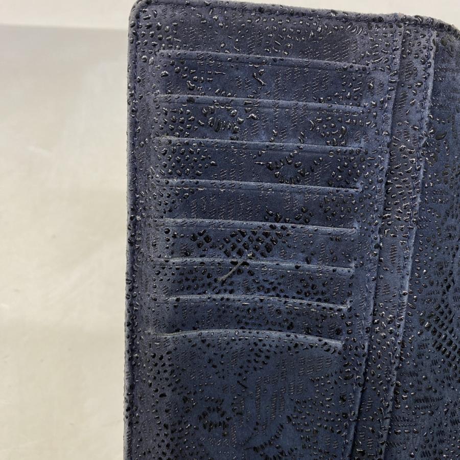 CHANEL 【5ma0606】シャネル 長財布 レザー ネイビー シルバー金具  