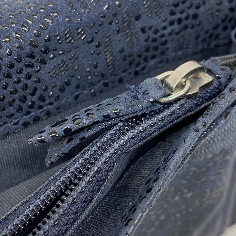 CHANEL 【5ma0606】シャネル 長財布 レザー ネイビー シルバー金具  