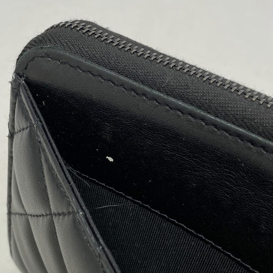 CHANEL 【5ma0958-h】シャネル 長財布 マトラッセ ラムスキン ブラック  