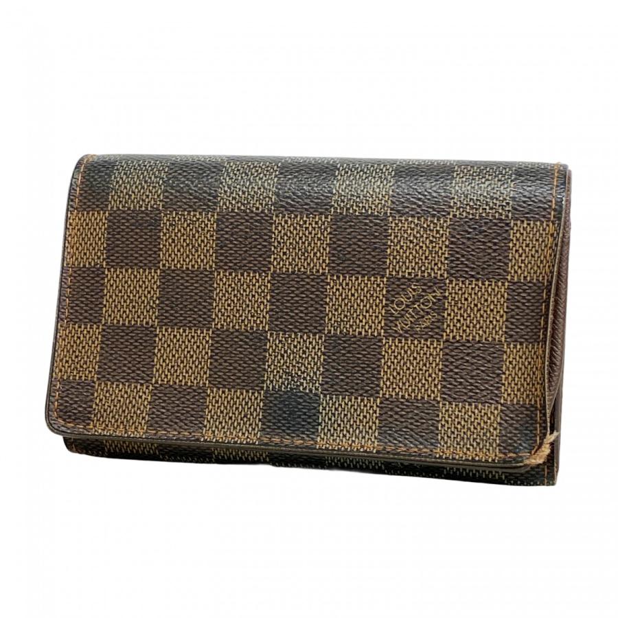 【5pb2753】ルイヴィトン 財布 ダミエ  ポルトモネビエトレゾール N61730 エベヌ【中古】レディース LOUIS VUITTON（ルイ・ヴィトン） 【5pb2753】ルイヴィトン 財布