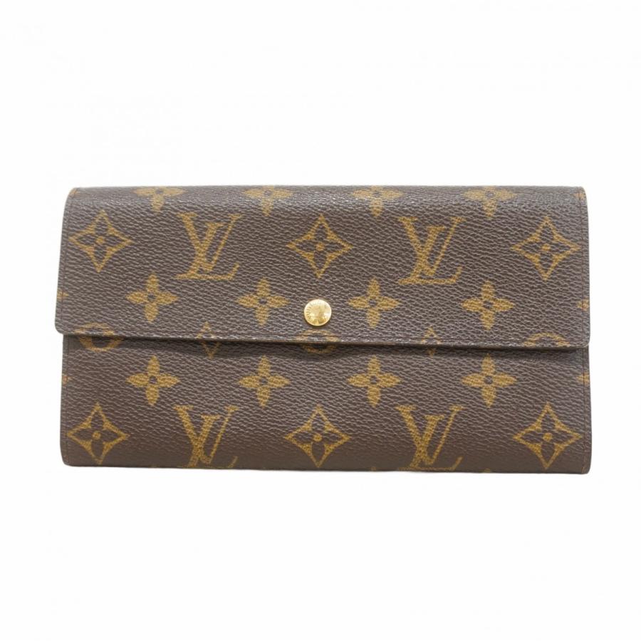 【美品】ルイヴィトン モノグラム ポルトモネクレディ 二つ折り財布 ブラウン LOUIS VUITTON（ルイ・ヴィトン） ルイ ヴィトン モノグラム