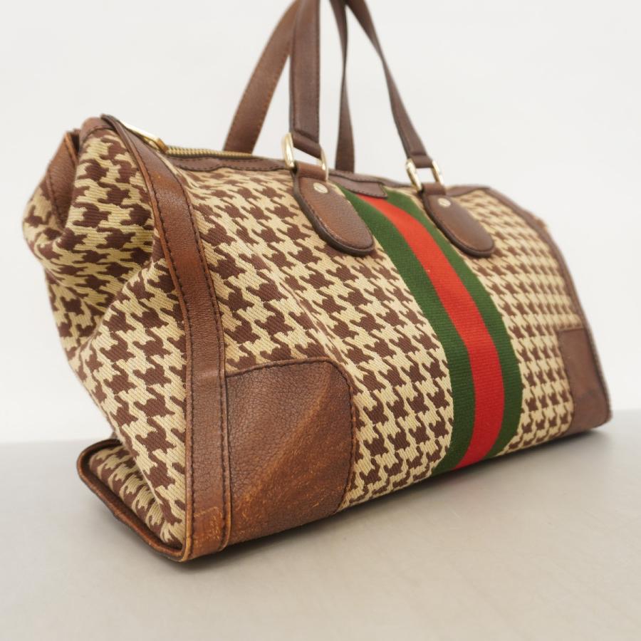 グッチ （ GUCCI）ブラウンレザー シェリーライン ロゴ金具 ハンドバッグ GUCCI（グッチ） 【6ad3437-k】グッチ ハンドバッグ シェリーライン