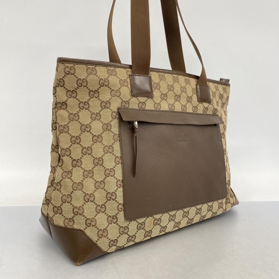 ★SALE【6db2118】グッチ トートバッグ GGキャンバス 019 0426 キャンバス ブラウン シルバー金具【中古】レディース_1