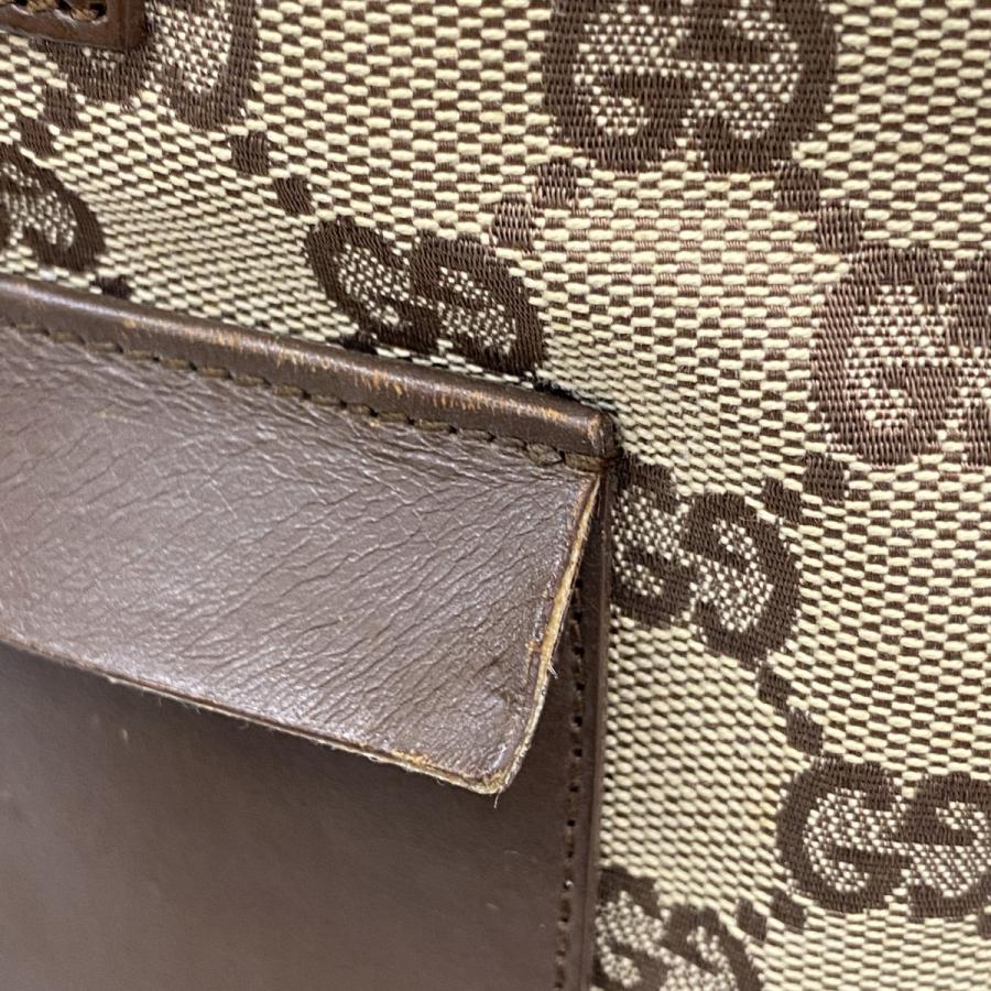 ★SALE【6db2118】グッチ トートバッグ GGキャンバス 019 0426 キャンバス ブラウン シルバー金具【中古】レディース_6
