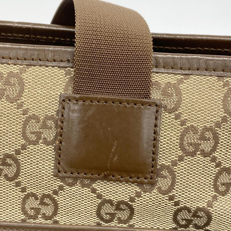 ★SALE【6db2118】グッチ トートバッグ GGキャンバス 019 0426 キャンバス ブラウン シルバー金具【中古】レディース_7