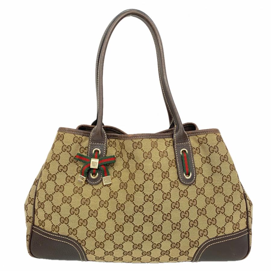 GUCCI トートバッグ　GG柄　キャンバス　レザー　シェリー　ブラウン GUCCI（グッチ） 【6gb1830-k】グッチ トートバッグ GGキャンバス