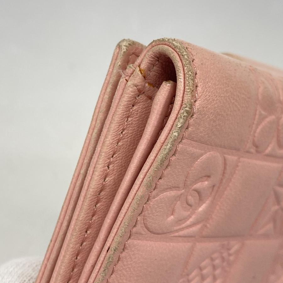 CHANEL ☆SALE【5ga0412-h】シャネル 財布 アイコン ラムスキン ピンク  