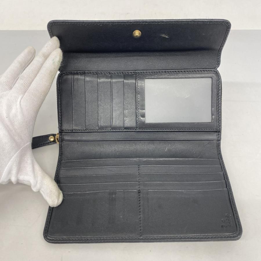 GUCCI 【5gc3874-h】グッチ 長財布 マイクログッチシマ 449364 レザー  