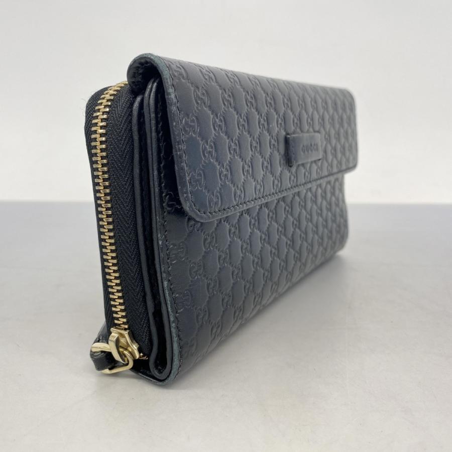 GUCCI 【5gc3874-h】グッチ 長財布 マイクログッチシマ 449364 レザー  