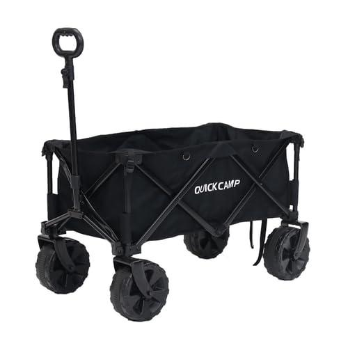 クイックキャンプ] ワイドホイール アウトドアワゴン QC-CW90 ブラック 