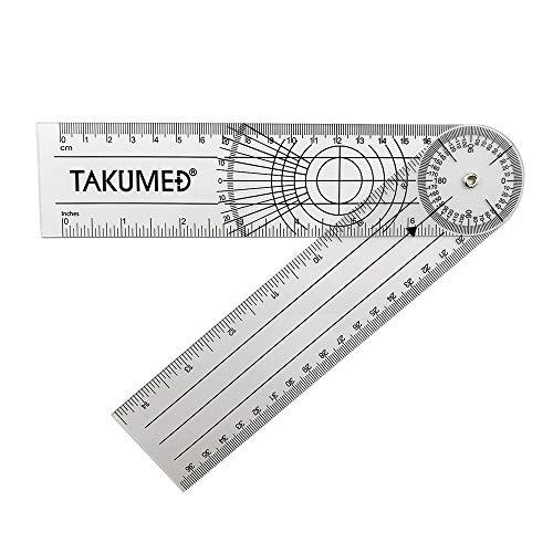 TAKUMED プラスチック 角度計 ゴニオメーター 透明 Type D (TypeD