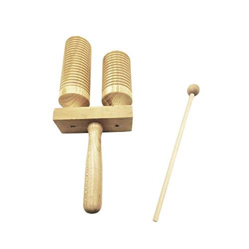 木製 楽器 アゴゴウッド バチ 付き【 全長25cm 】2音タイプ