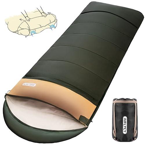 寝袋 シュラフ 封筒型 AIFLYCY 冬用 コンパクト 230T防水 1.1KG 1.4Kg
