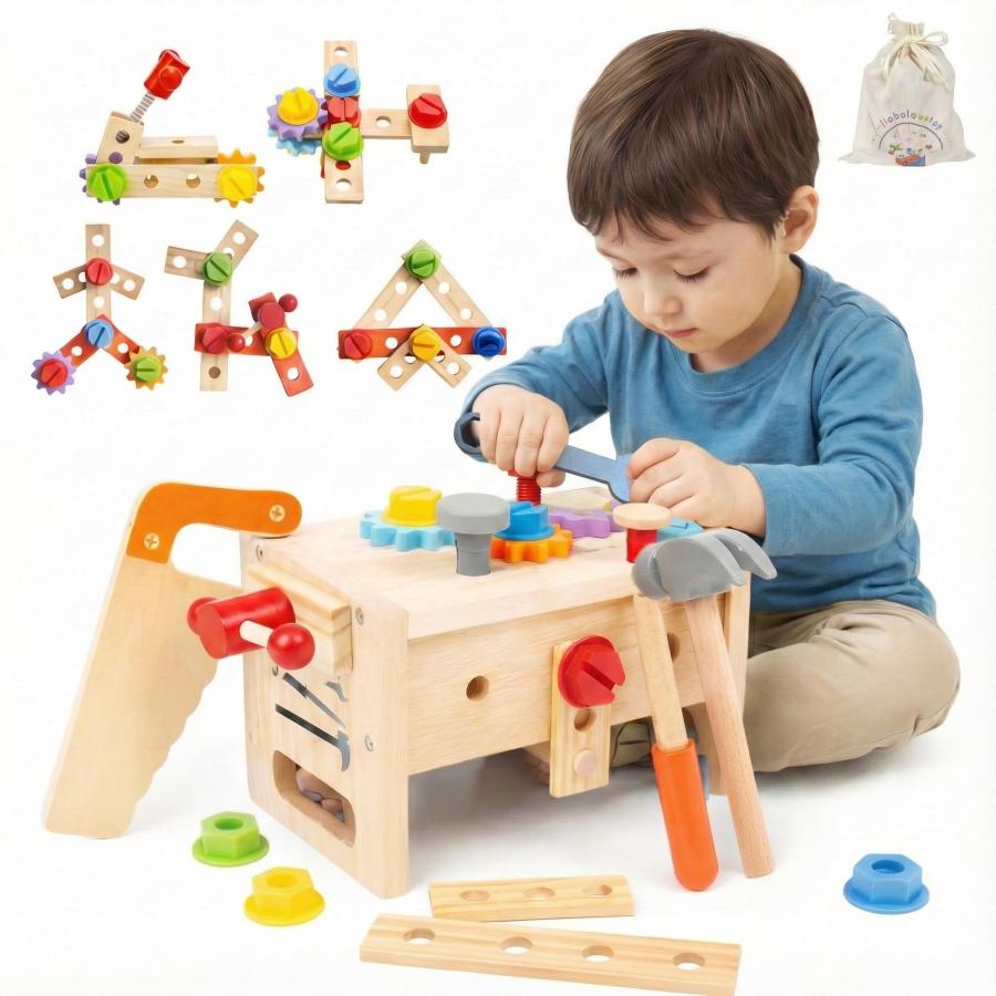 木製】大工さんキット モンテッソーリ 工具セット【知育のプロ推薦