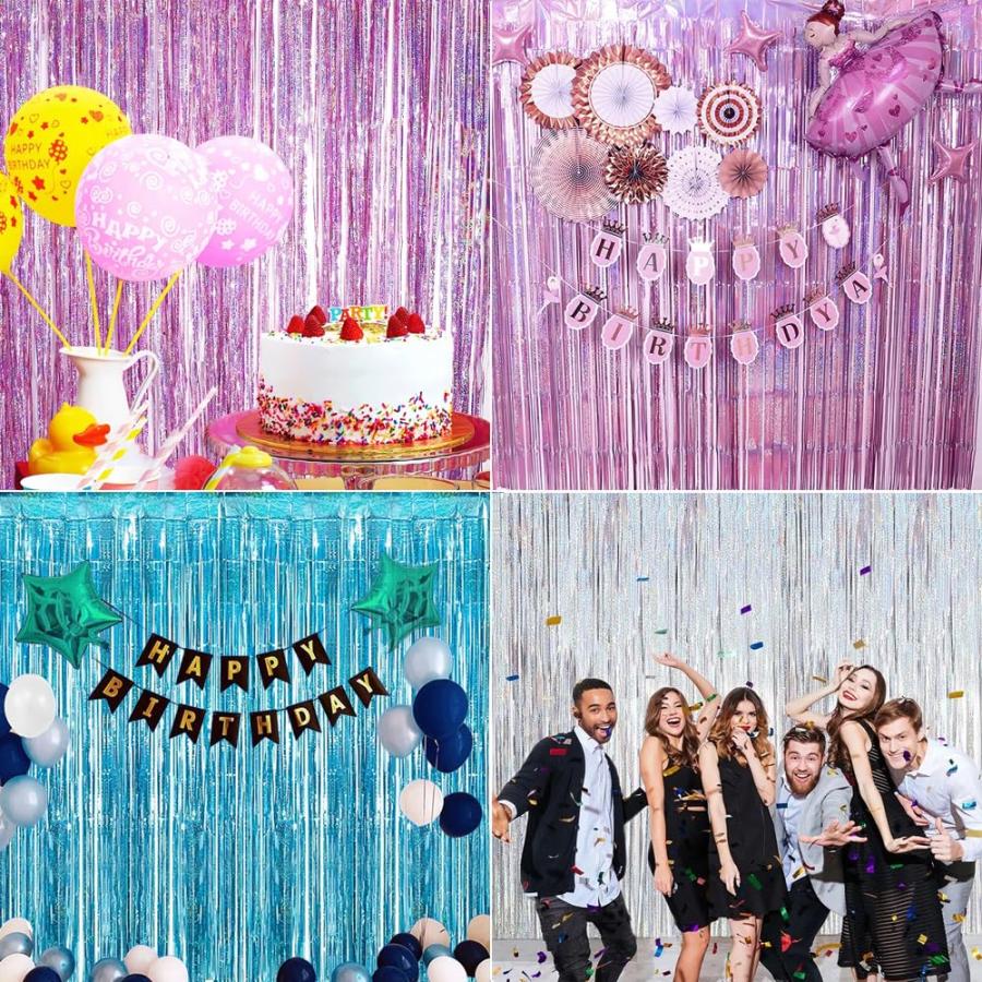 サムコス 2個セット タッセルカーテン 100cm*200cm キラキラ