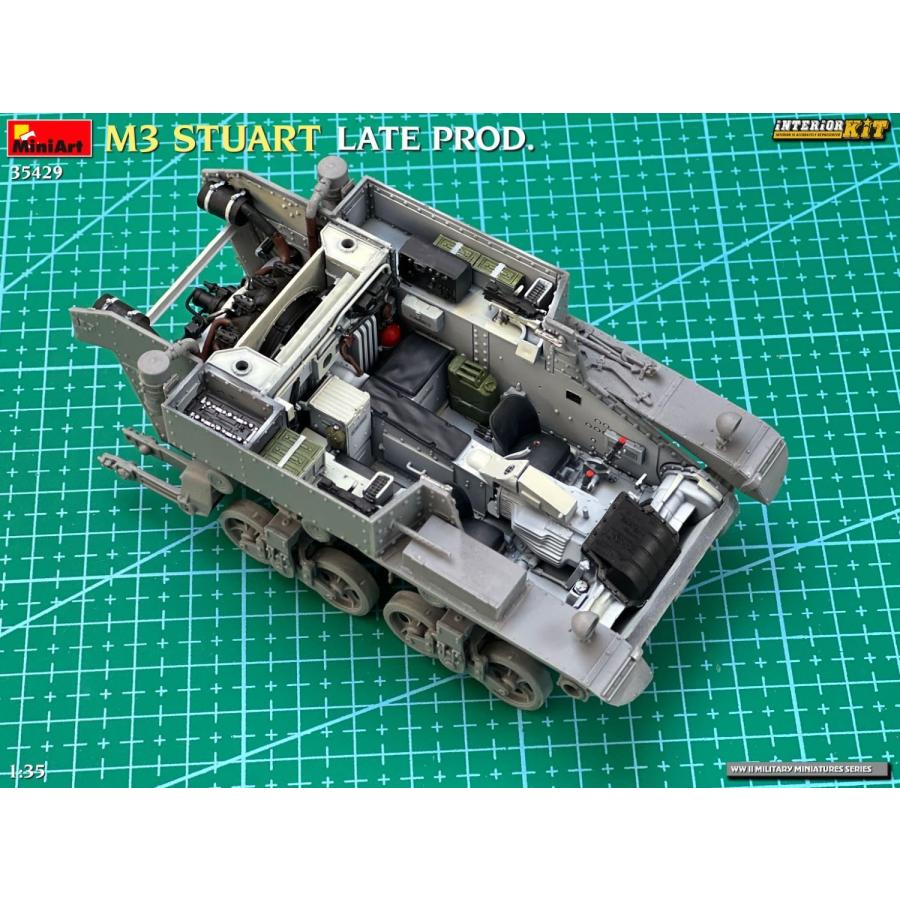 ミニアート 1/35 M3 スチュアート 後期型 フルインテリア プラモデル MA35429 (戦車)_2