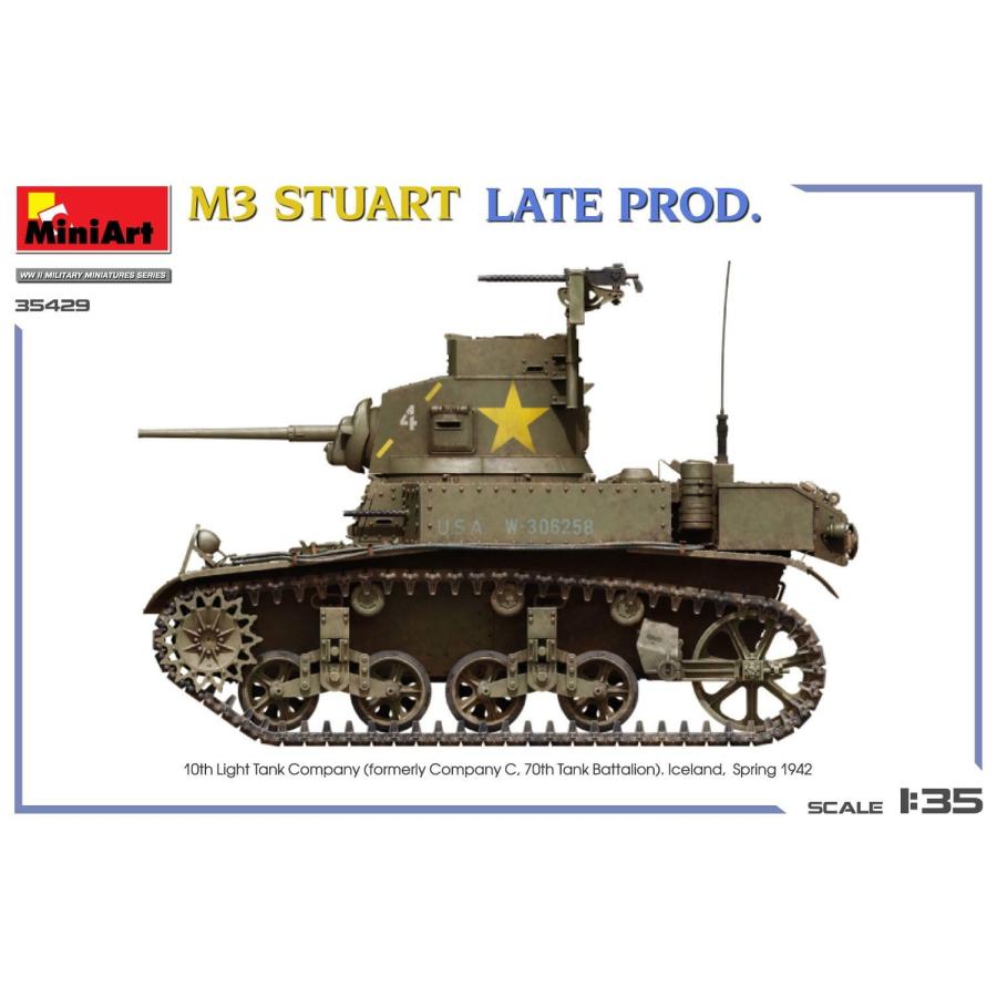 ミニアート 1/35 M3 スチュアート 後期型 フルインテリア プラモデル MA35429 (戦車)_7