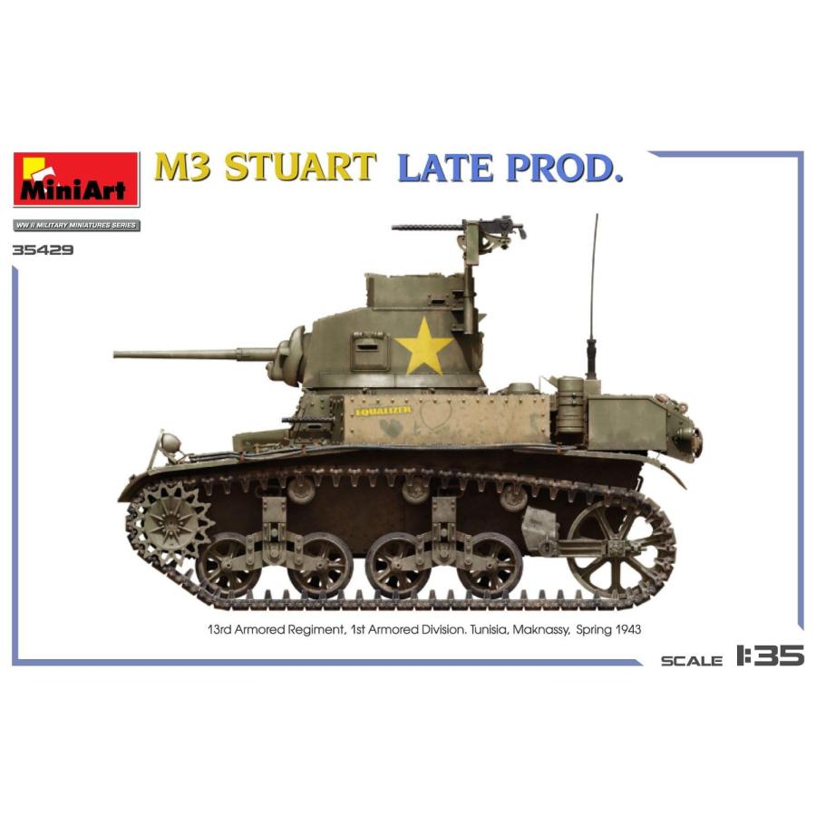 ミニアート 1/35 M3 スチュアート 後期型 フルインテリア プラモデル MA35429 (戦車)_8