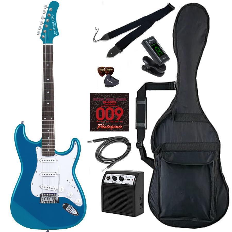 Photogenic フォトジェニック St 180 Mbl エレキギター初心者入門9点ライトセット