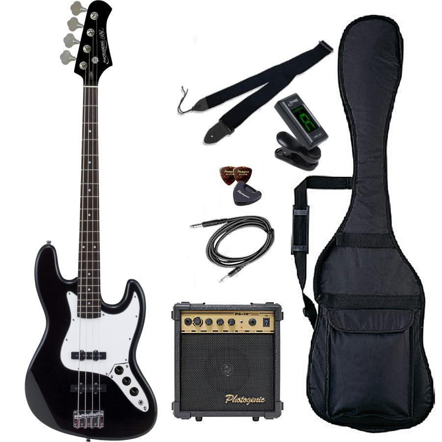 PhotoGenic Jazz Bass (8点セット) Photogenic JB-240/T3P WH ベース 初心者12点セット 【VOXアンプ