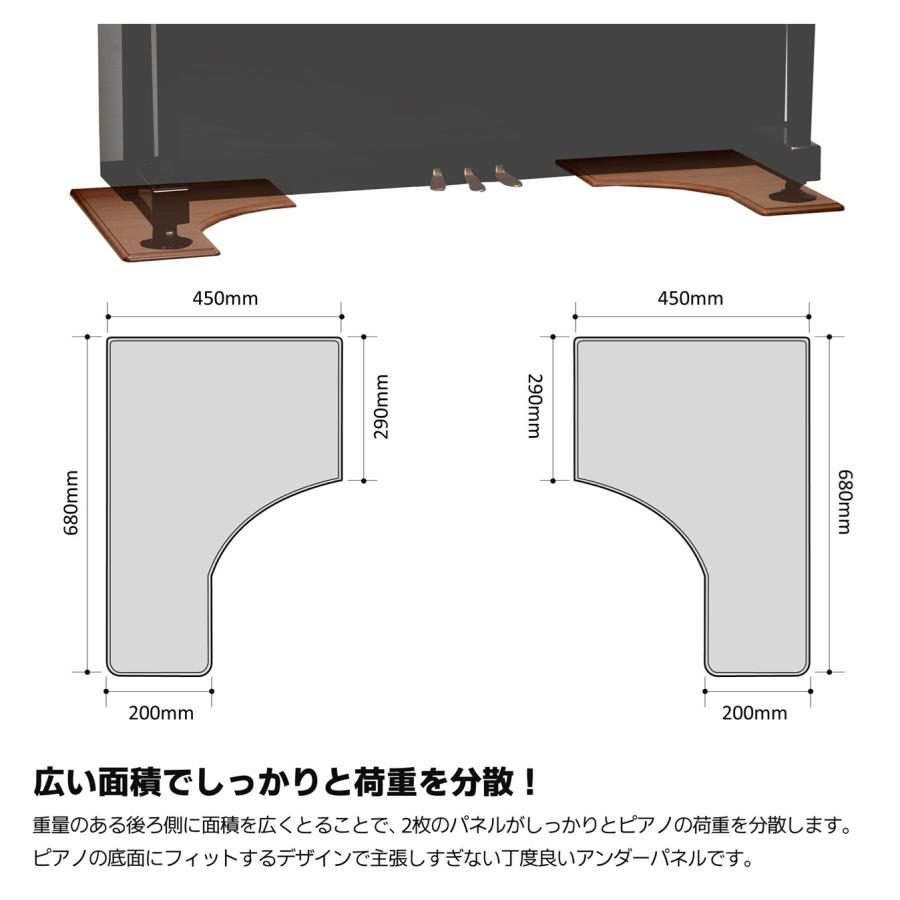 アップライトピアノ用 床補強ボード ピアノインテリアボード IB 吉澤
