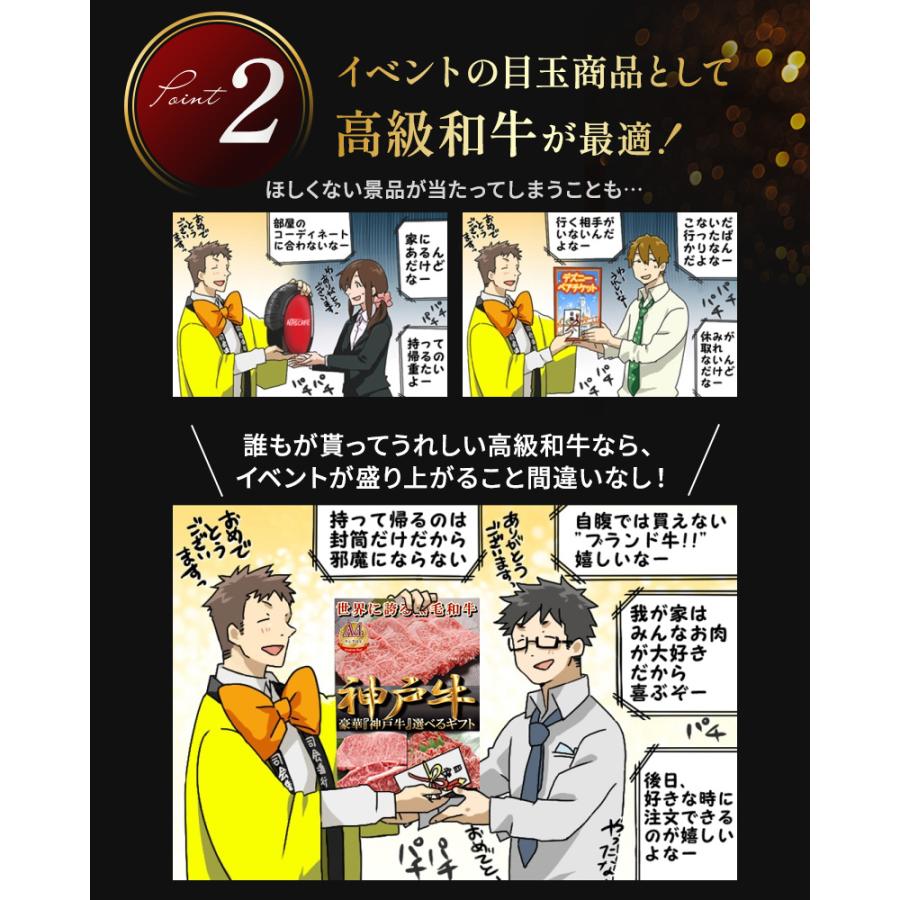 ゴルフコンペ 景品 目録 パネル 肉 ギフト券 松阪牛 神戸牛 食べ比べ 選べる ギフト 目録 A３ A２ パネル セット 二次会 カタログギフト 1402c-e03｜otasuke-kanji｜03