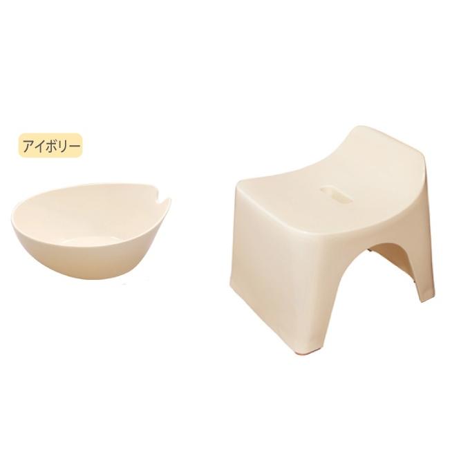 風呂椅子 洗面器 2点セット HUBATHヒューバス 2点組 バスチェア20cm