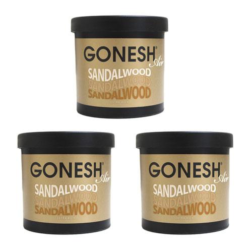 GONESH サンダルウッド ホームフレグランス 3本セット GONESH（ガーネッシュ） 車 芳香剤 置き型 サンダルウッド 3個組 固形