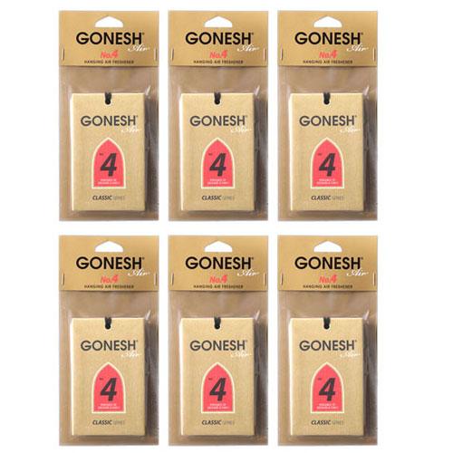 車 芳香剤 GONESH ガーネッシュ ハンキングエアフレッシュナー No4 6個ペーパーフレグランス 吊り下げ カーフレグランスペーパー | 