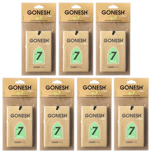 車 芳香剤 GONESH ガーネッシュ ハンキングエアフレッシュナー No7 7個 ペーパーフレグランス 吊り下げ カーフレグランスペーパー | 