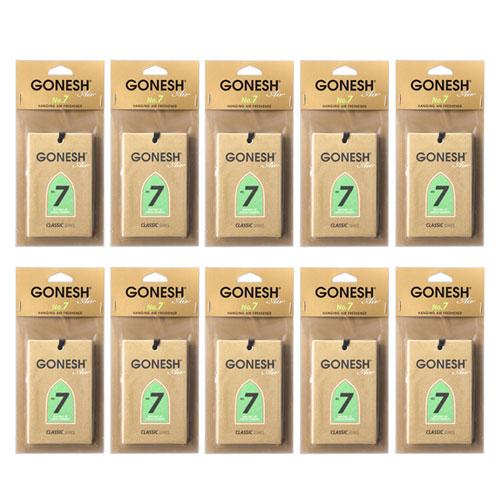 車 芳香剤 GONESH ガーネッシュ ハンキングエアフレッシュナー No7 10個 ペーパーフレグランス 吊り下げ カーフレグランスペーパー | 