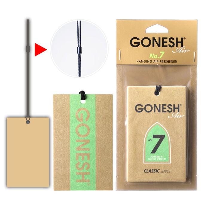 車 芳香剤 GONESH ガーネッシュ ハンキングエアフレッシュナー No7 10個 ペーパーフレグランス 吊り下げ カーフレグランスペーパー |  | 02