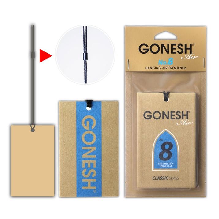 車 芳香剤 GONESH ガーネッシュ ハンキングエアフレッシュナー No8 5個 ペーパーフレグランス 吊り下げ カーフレグランスペーパー |  | 02