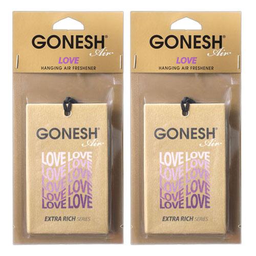 車 芳香剤 GONESH ガーネッシュ ハンキングエアフレッシュナー ラブ 2個ペーパーフレグランス 吊り下げ カーフレグランスペーパー others | 