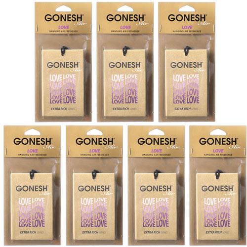車 芳香剤 GONESH ガーネッシュ ハンキングエアフレッシュナー ラブ 7個ペーパーフレグランス 吊り下げ カーフレグランスペーパー others | 