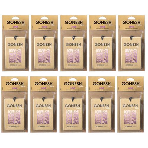 車 芳香剤 GONESH ガーネッシュ ハンキングエアフレッシュナー ラブ 10個ペーパーフレグランス 吊り下げ カーフレグランスペーパー others | 