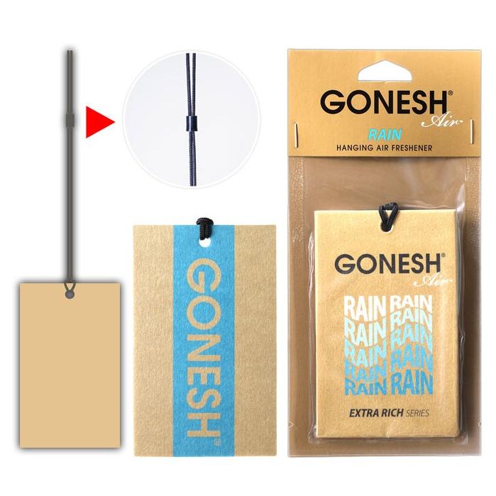 車 芳香剤 GONESH ガーネッシュ ハンキングエアフレッシュナー レインRAIN 6個 ペーパーフレグランス 吊り下げ カーフレグランスペーパー others | GONESH | 02